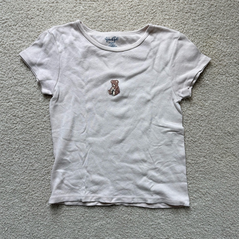 Kids Cream T-Shirt with Bear Design